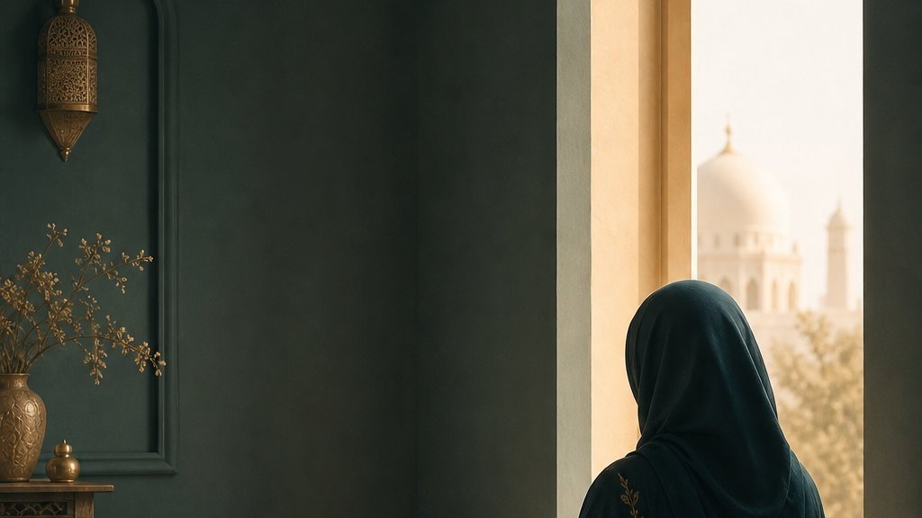 A sister reading by a window